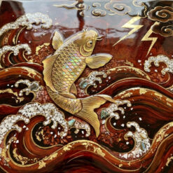 Tranh Sơn Mài Cá Chép Hóa Rồng
