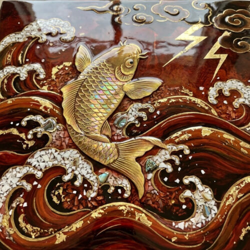 Tranh Sơn Mài Cá Chép Hóa Rồng