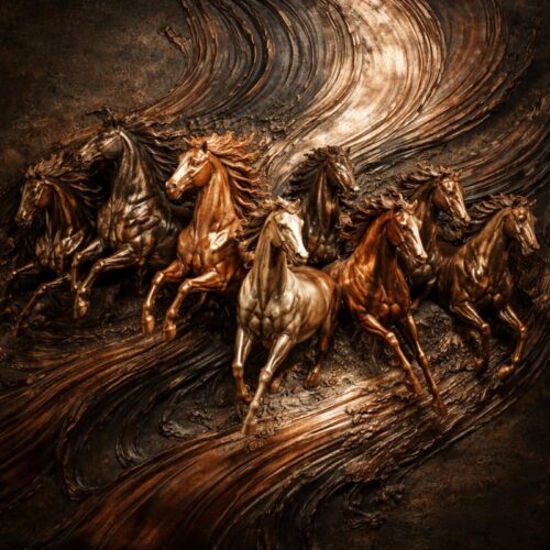 Tranh Thất Mã Đồng Phong Cổ Điển