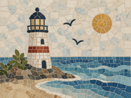 Đèn hải đăng trên bãi biển