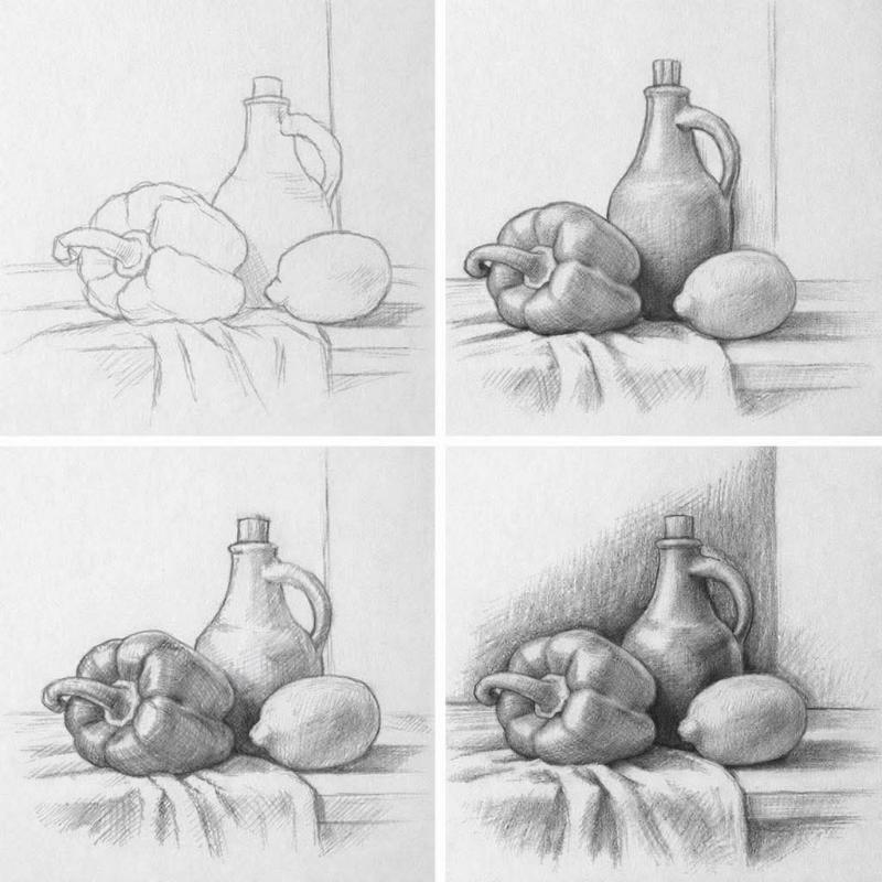 Hướng dẫn cách vẽ tranh tĩnh vật cơ bản