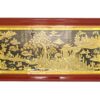 Tranh đồng vinh quy bái tổ mạ vàng 24k cao cấp tinh xảo