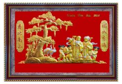 Tranh đồng mừng thọ ông bà