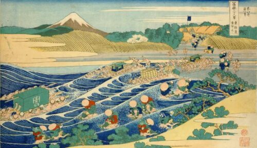 Tranh Kanaya trên tuyến đường Tokaido - Hokusai