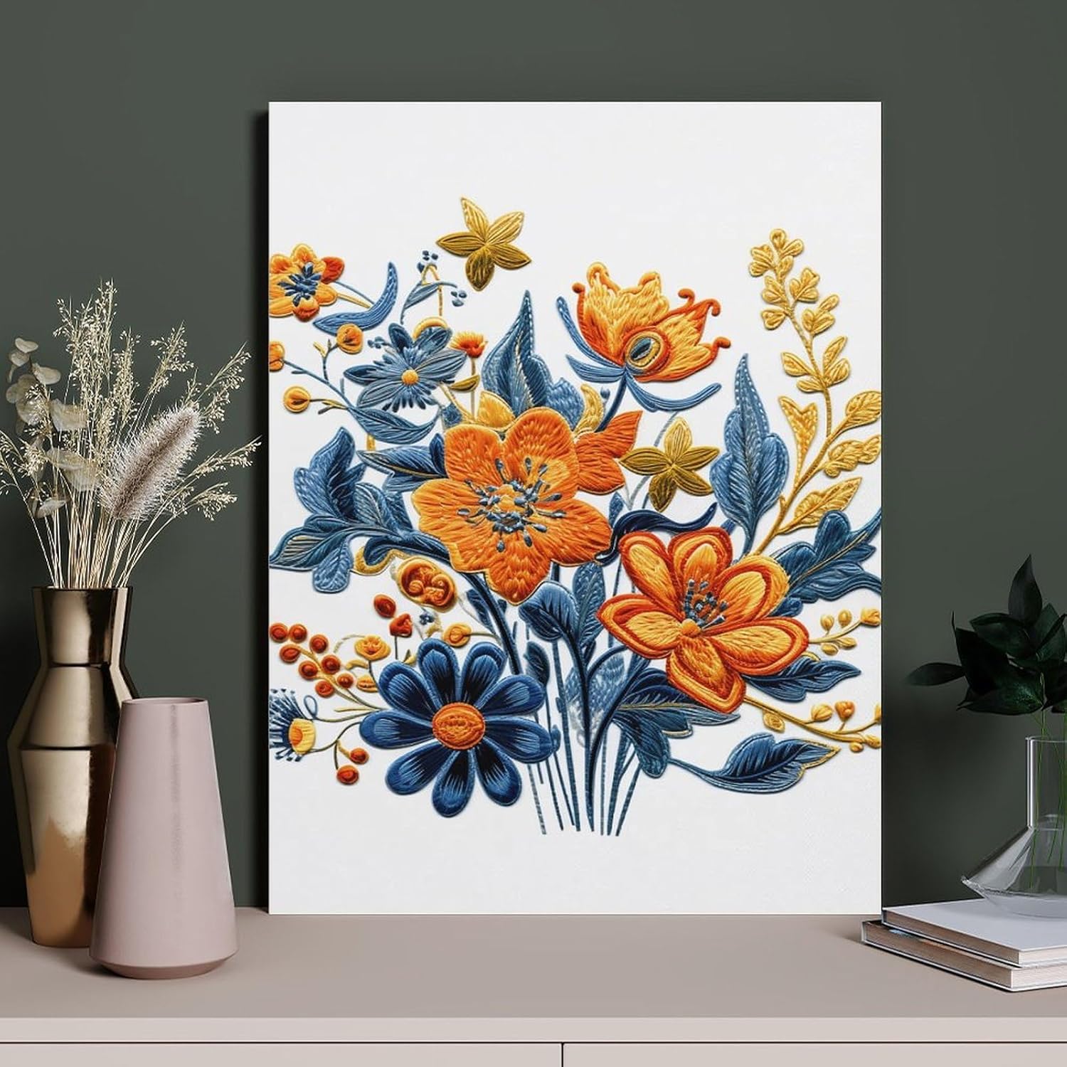 Tranh bó hoa phong cách Vintage 4 Tranh bó hoa phong cách Vintage - Ảnh 4