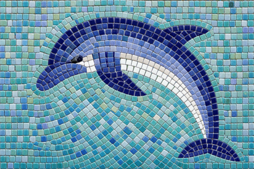 Tranh Mosaic cá heo