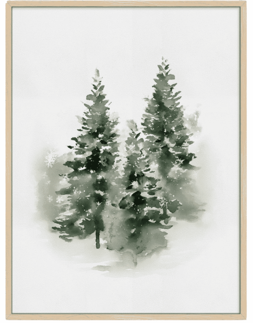 Tranh cây thông phong cách Bắc Âu