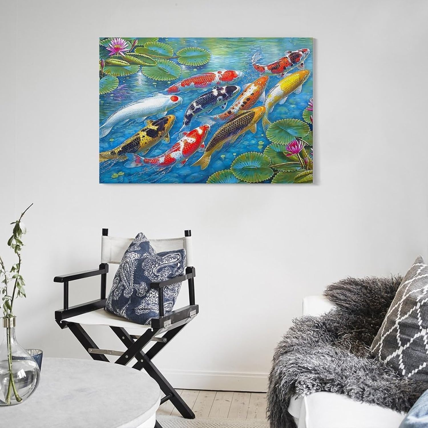 Tranh cửu ngư quần hội phong thủy 3 Tranh cửu ngư quần hội phong thủy - Ảnh 3