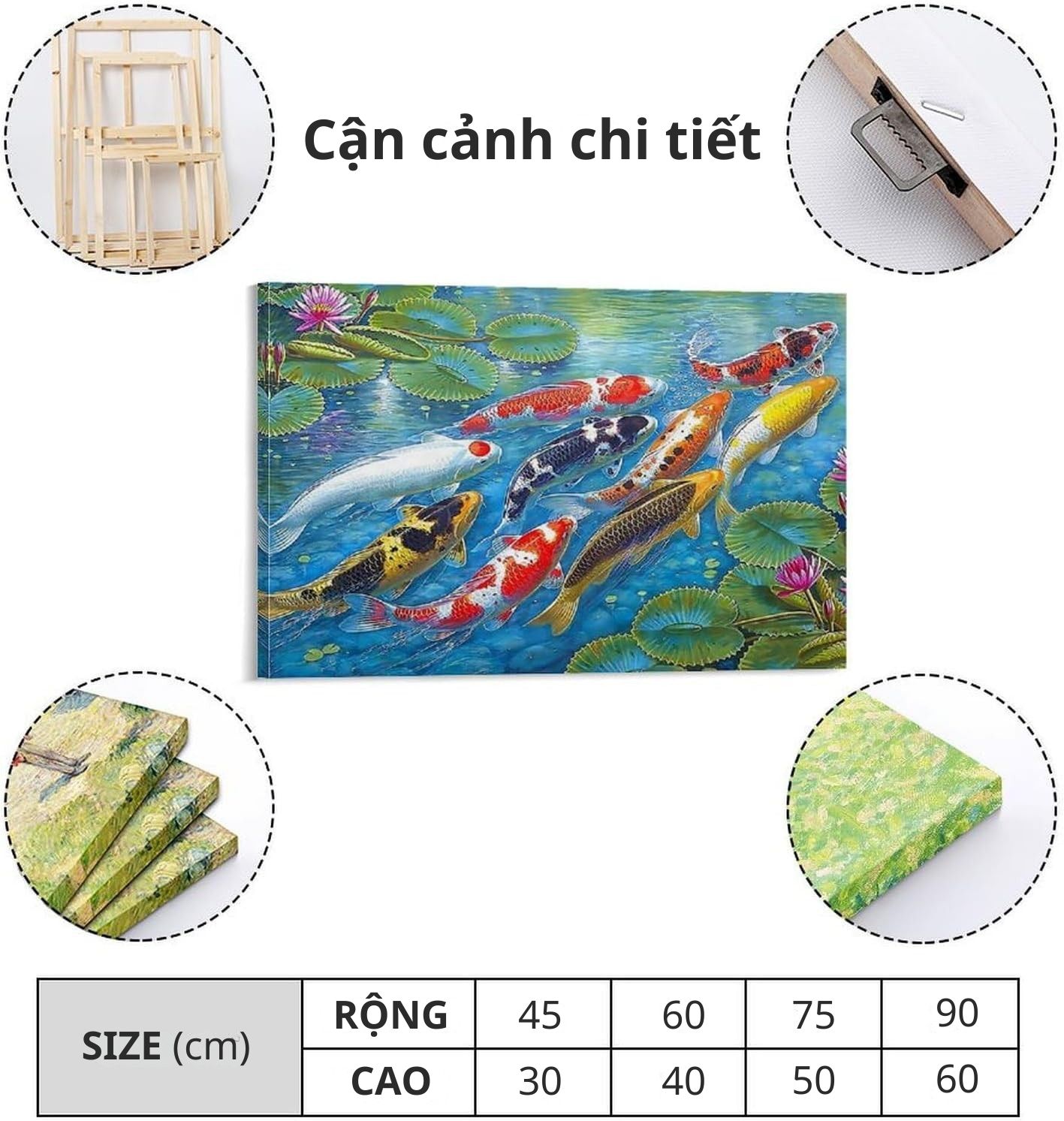 Tranh cửu ngư quần hội phong thủy 2 Tranh cửu ngư quần hội phong thủy - Ảnh 2