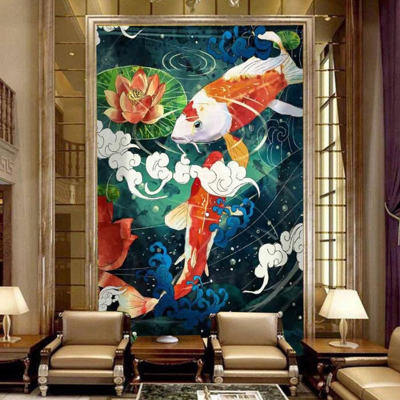 Tranh dán tường nghệ thuật trừu tượng dành cho gia chủ yêu thích sự phá cách.