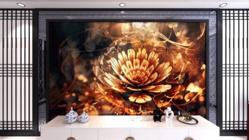 Tranh dán tường hoa sen AN202