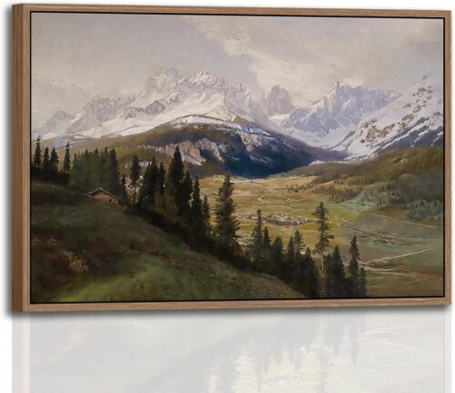 Tranh dãy núi tuyết Apls Thụy Sĩ