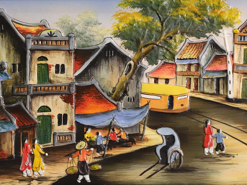 Tranh gốm bát tràng