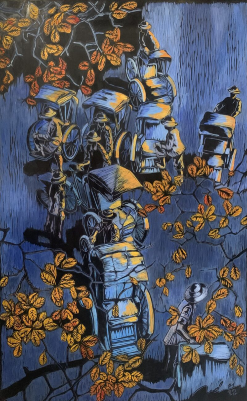 Tranh Khắc Gỗ Nhịp Sống