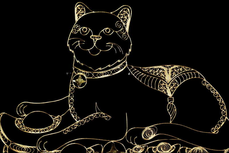 Tranh Mạ Vàng Mèo Tài Lộc 5 tranh meo tai loc ma vang 1