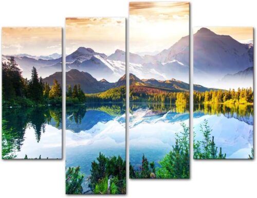 Bộ 4 tranh phong cảnh thiên nhiên núi rừng