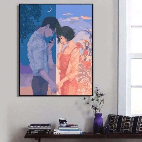 Tranh số hóa tình yêu đôi lứa