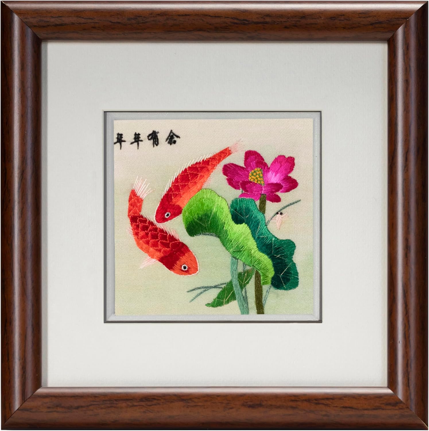 Tranh song ngư hoa sen phong thủy 1 Tranh song ngư hoa sen phong thủy