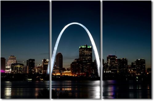 Tranh bộ 3 phong cảnh thành phố về đêm