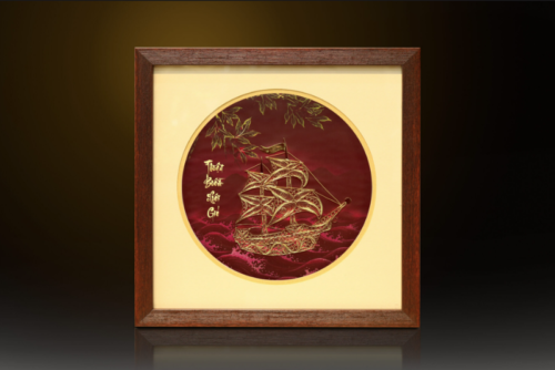 Tranh Mạ Vàng Thuận Buồn Xuôi Gió