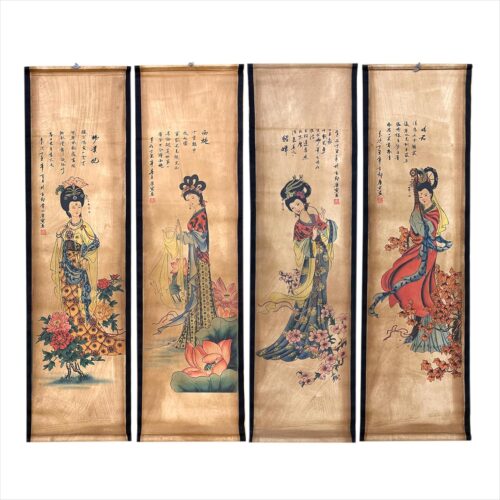 Tranh tứ quý mỹ nhân phong thủy