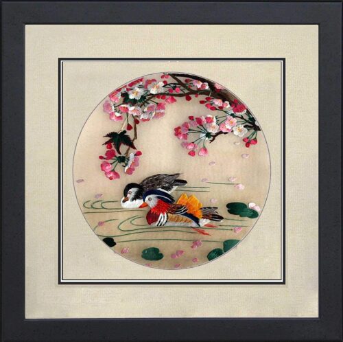 Tranh uyên ương thưởng xuân