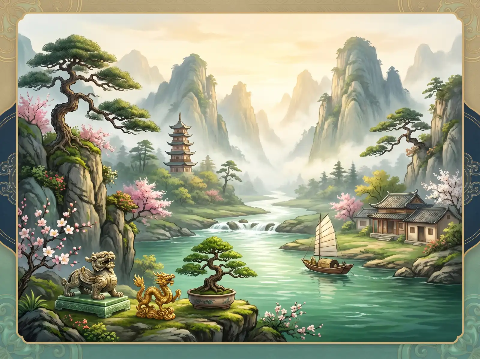 Ảnh bìa tranh phong thuỷ