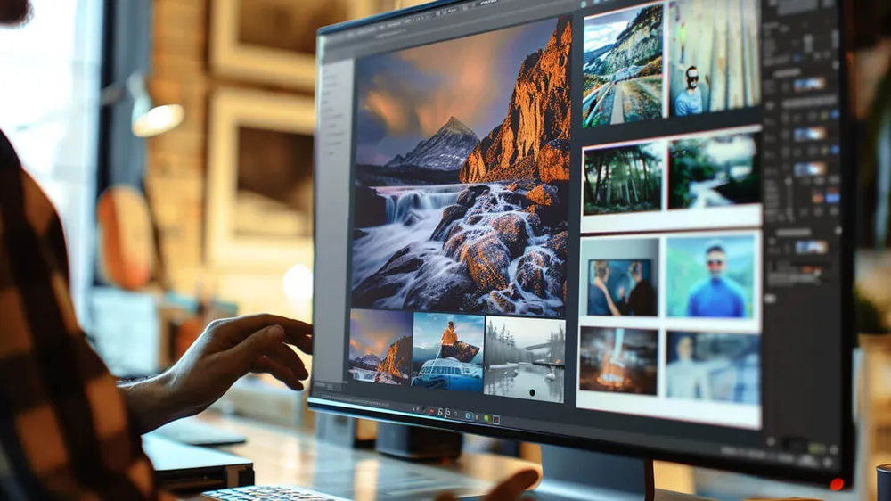 Kỹ thuật viên tại Artnam hiệu chỉnh màu sắc file thiết kế chuẩn CMYK trước khi in tranh canvas