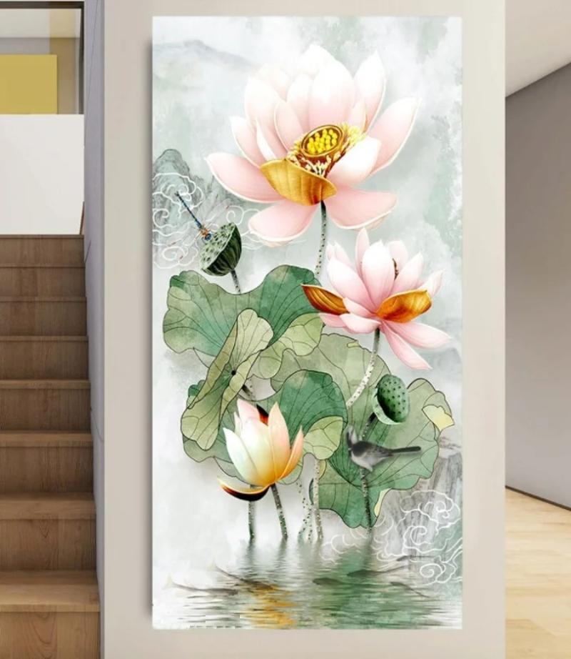 Tranh hoa sen hợp tuổi gì