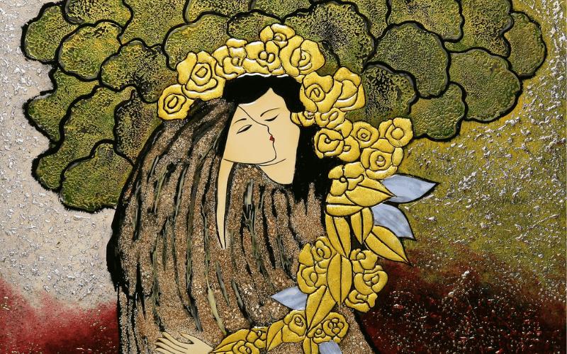 Tranh sơn mài đắp nổi tạo hiệu ứng chân thật, sống động