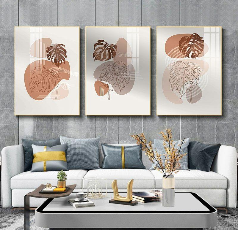 Tranh trang trí phòng khách mang phong cách thiên nhiên