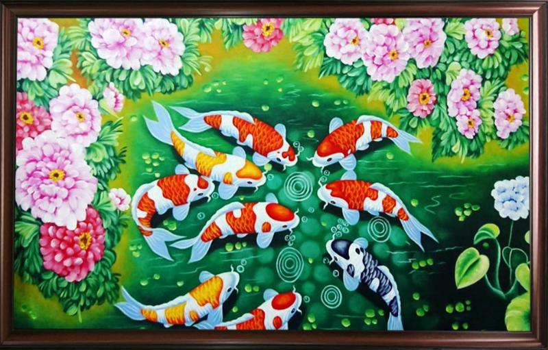 Vị trí tốt để treo tranh cửu ngư quần hội