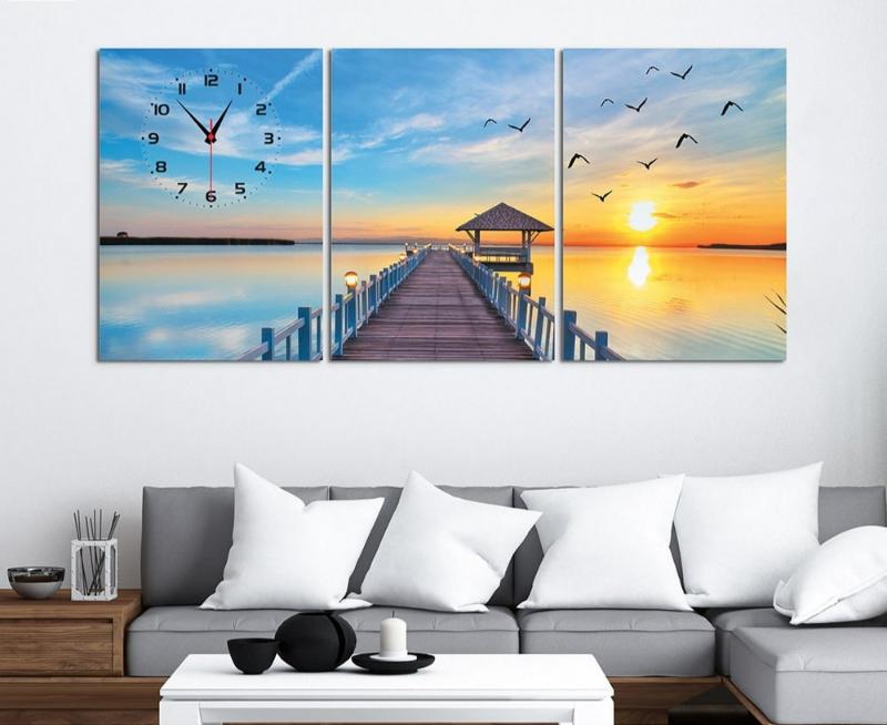 Tranh đồng hồ canvas