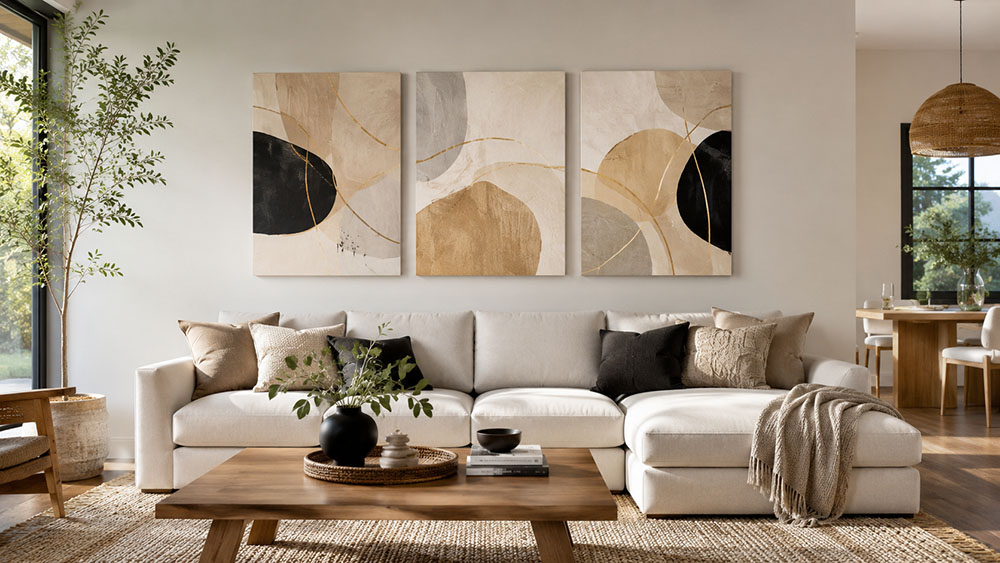 Tranh Canvas treo phòng khách hiện đại