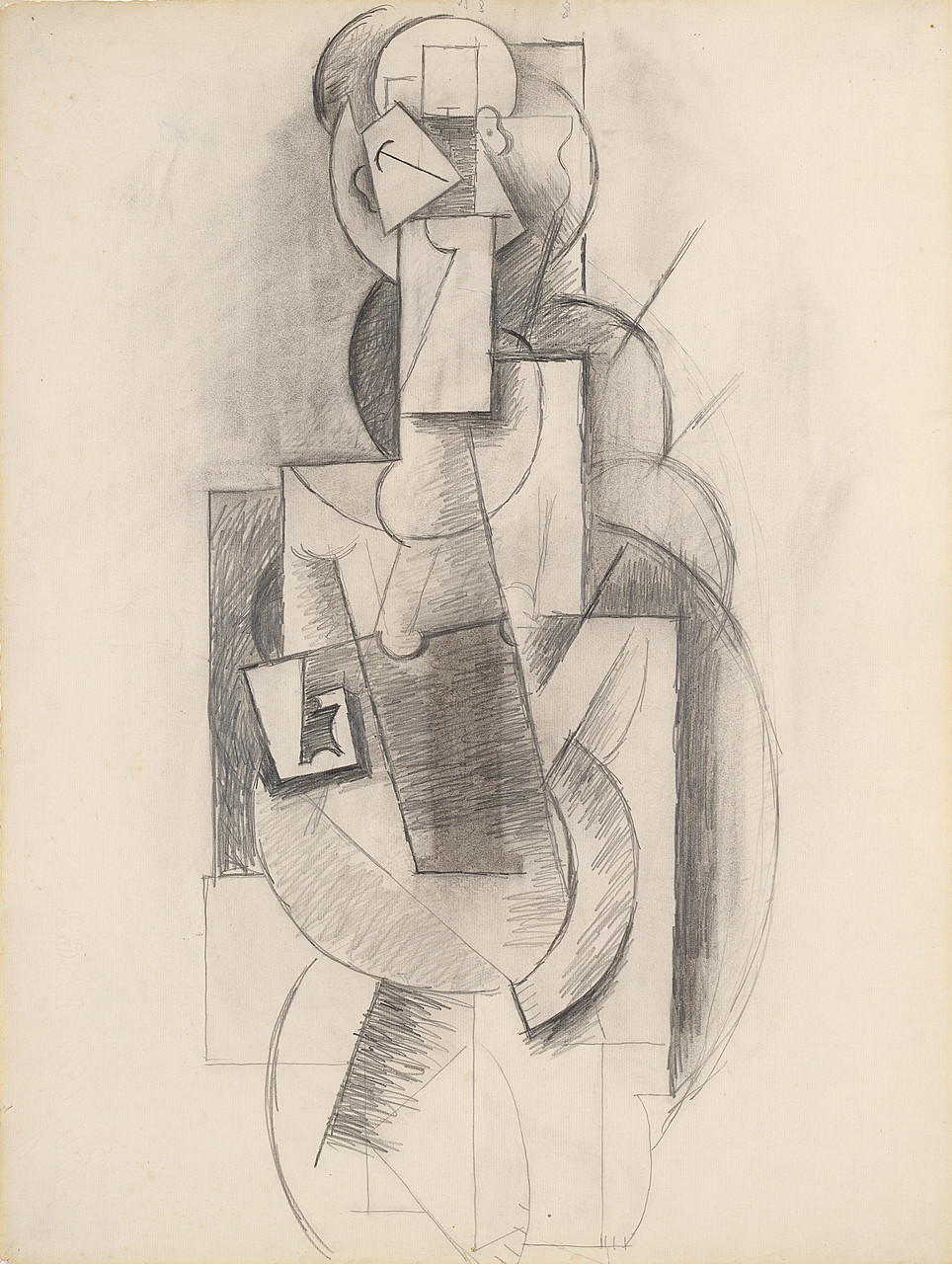 Tranh lập thể dán giấy Woman with a guitar của danh họa Georges Braque năm 1913