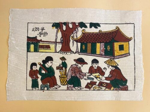 Tranh giấy Đông Hồ Chợ Quê 