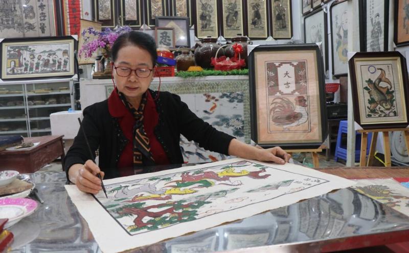 Tranh Mã đáo thành công mang thông điệp về sự thuận lợi và hanh thông trong công việc.