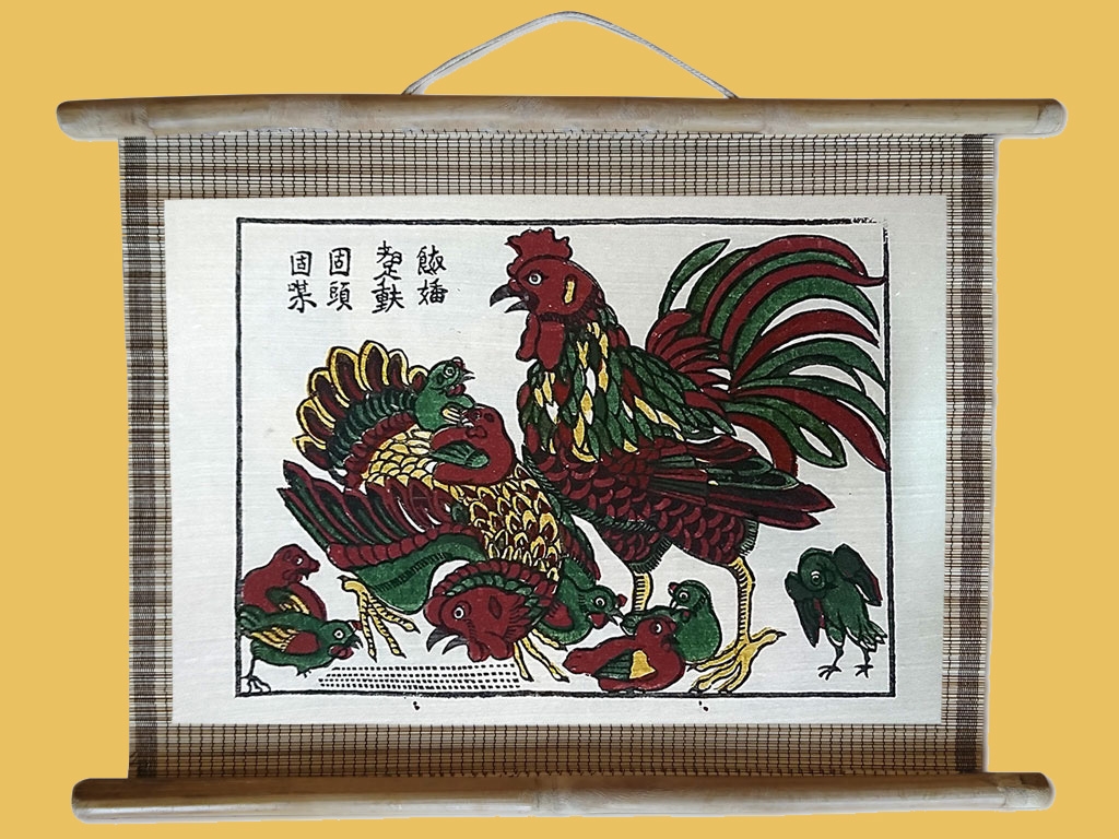Tranh Gà Thư Hùng
