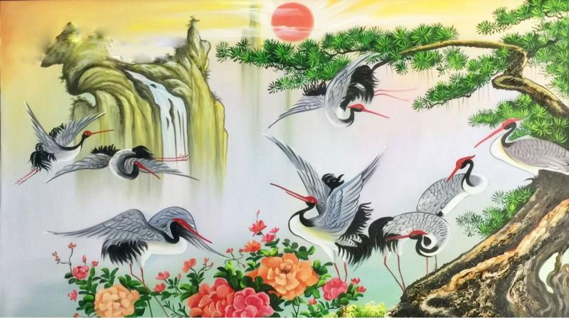 tranh hac ngay tet