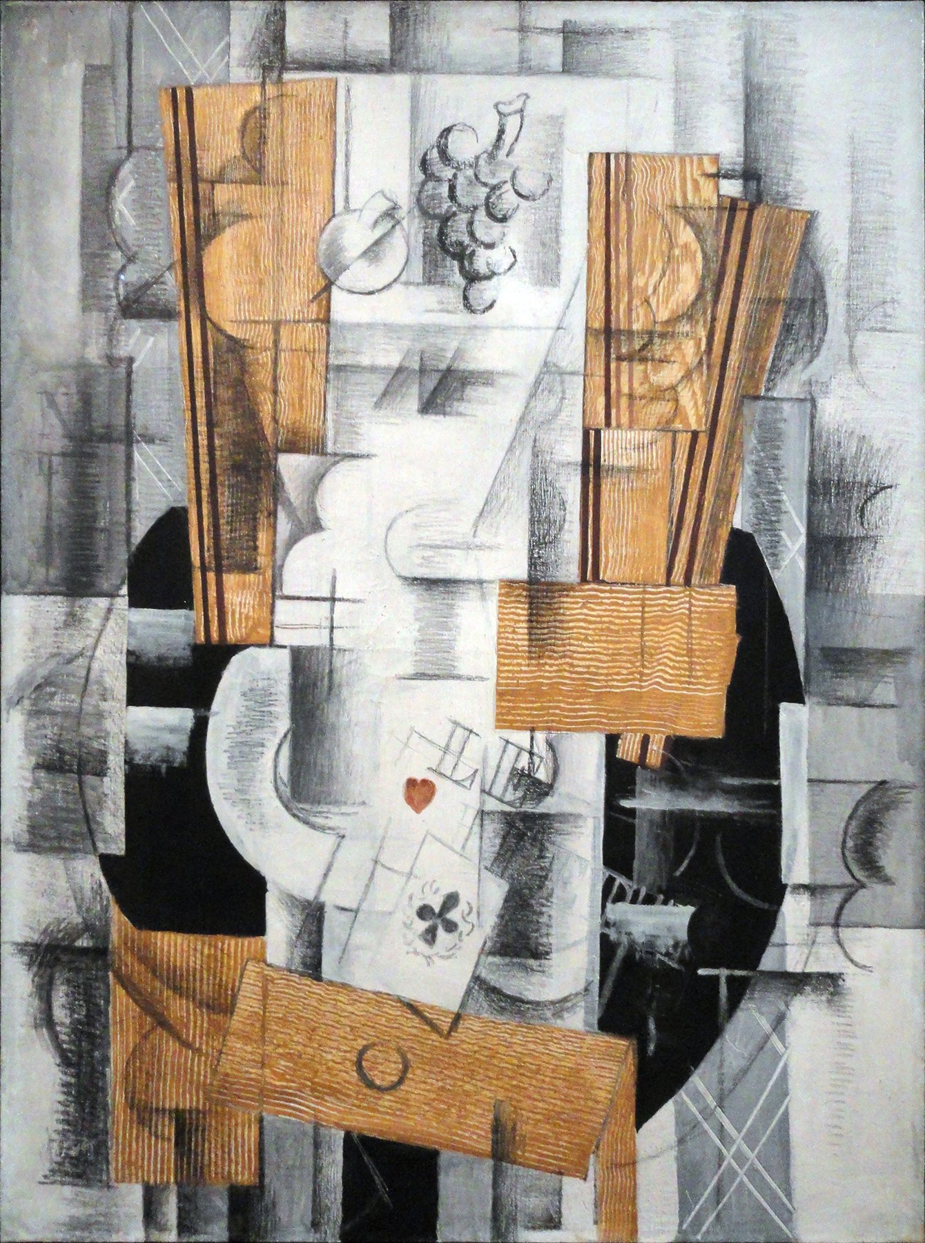 Tranh lập thể tổng hợp Fruit dish của họa sĩ Georges Braque năm 1913