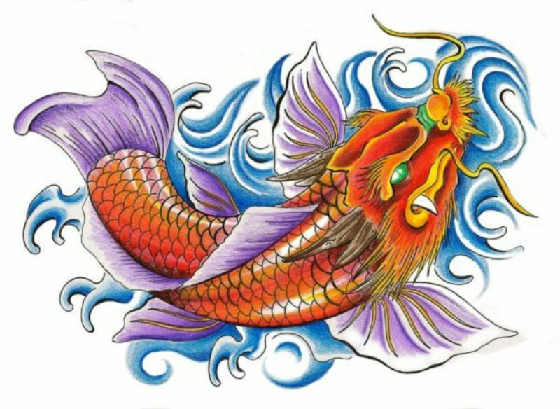 Hoàn thiện vẽ cá chép hóa rồng