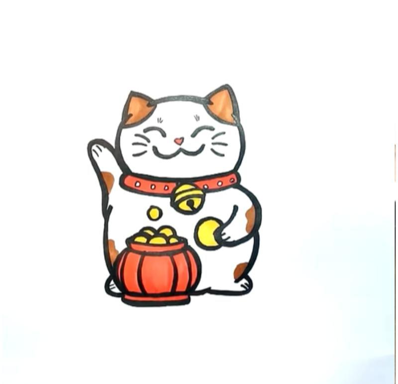 Vẽ mèo hoàn thiện