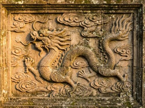 Tranh Phù Điêu Rồng Việt Cổ Điển Trên Đá Sa Thạch
