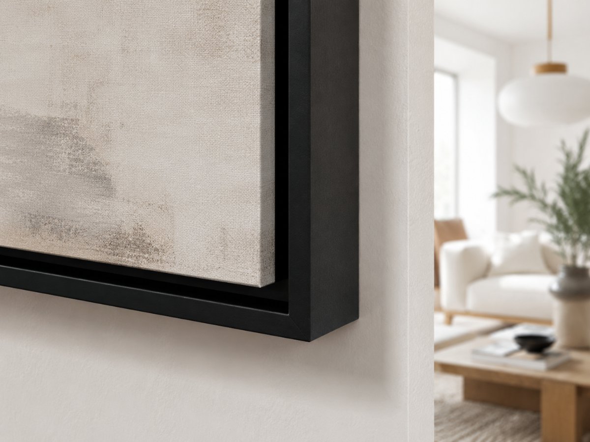 Mẫu khung nổi floating frame cho tranh canvas hiện đại