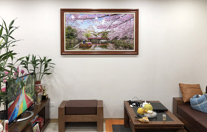 Tranh phong cảnh Nhật Bản treo tường phòng khách đẹp