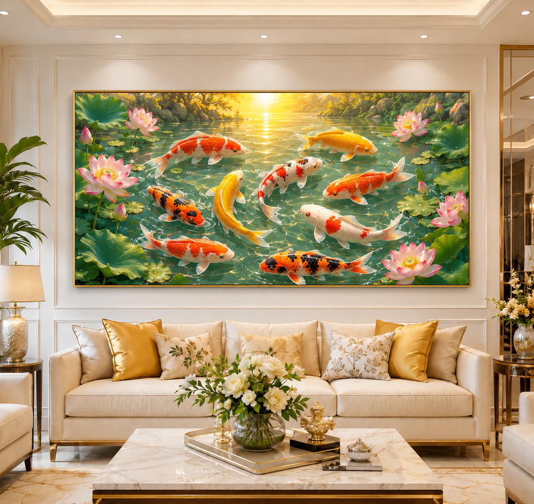 Bức tranh Cửu ngư quần hội