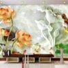 tranh dan tuong 3d hoa sen