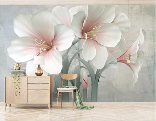 Tranh dán tường hoa cho phòng ngủ