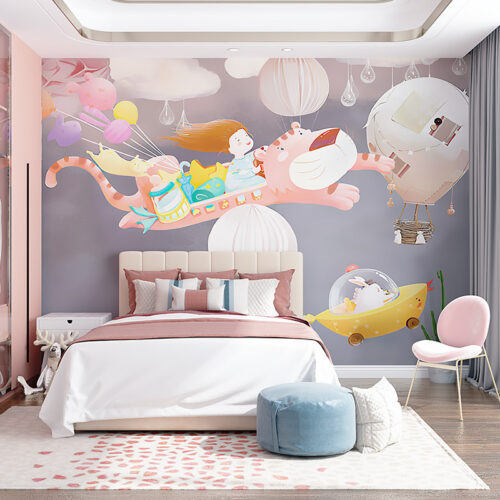 Tranh dán tường 3D phòng ngủ trẻ em
