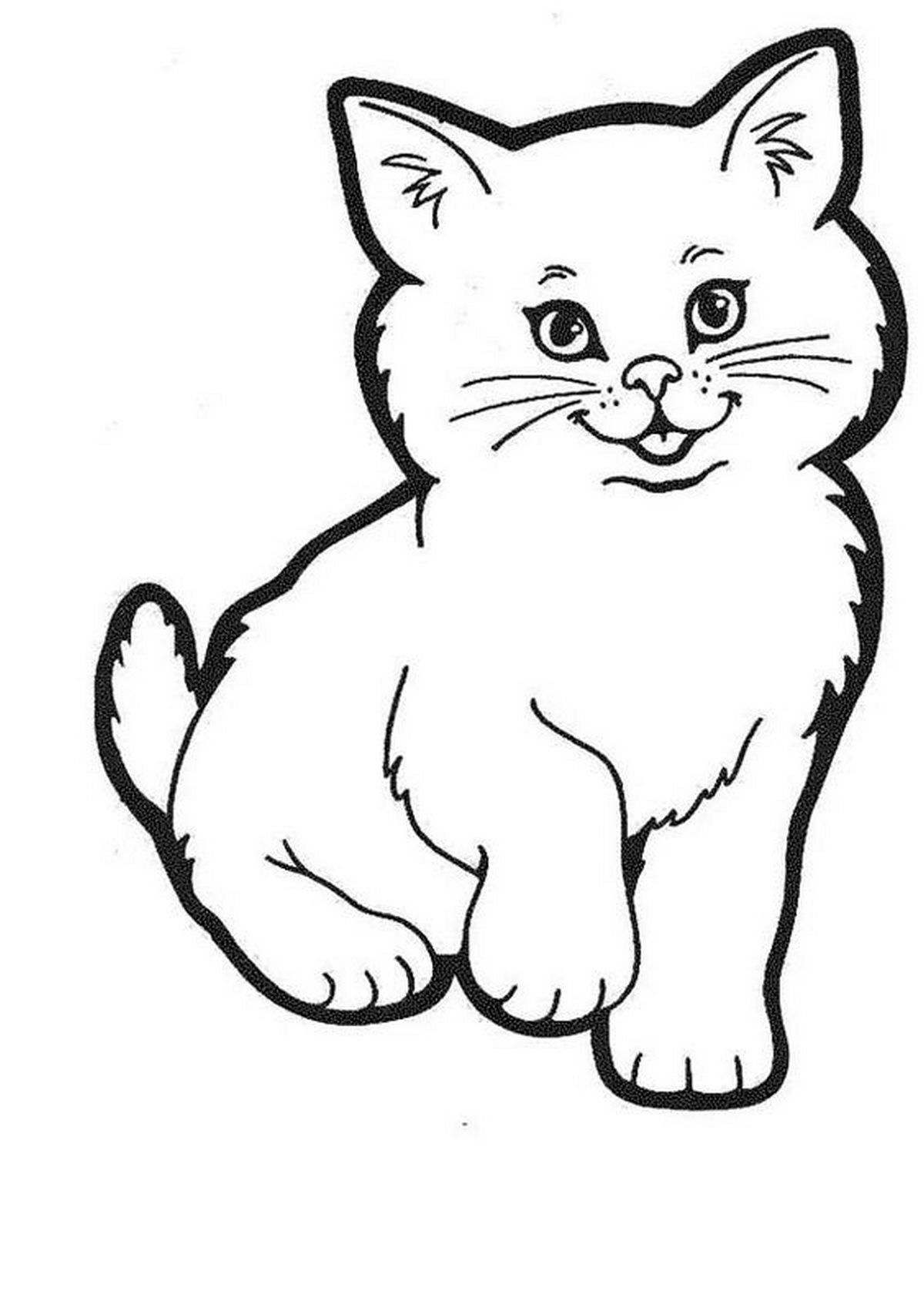 Tranh tô màu con mèo Chibi